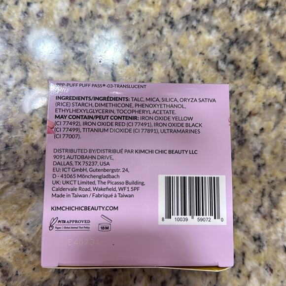 KimChi Chic Puff Puff Pass Set & Bake Powder PPP03 Translucent – 0.85oz/24g NIB - Picture 3 of 5